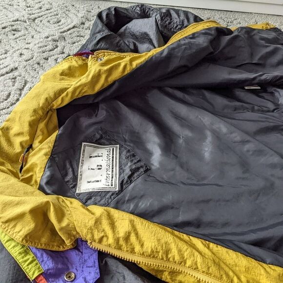 Vintage 80S 90s oversized casual isle black purple Small - Picture 7 of 12